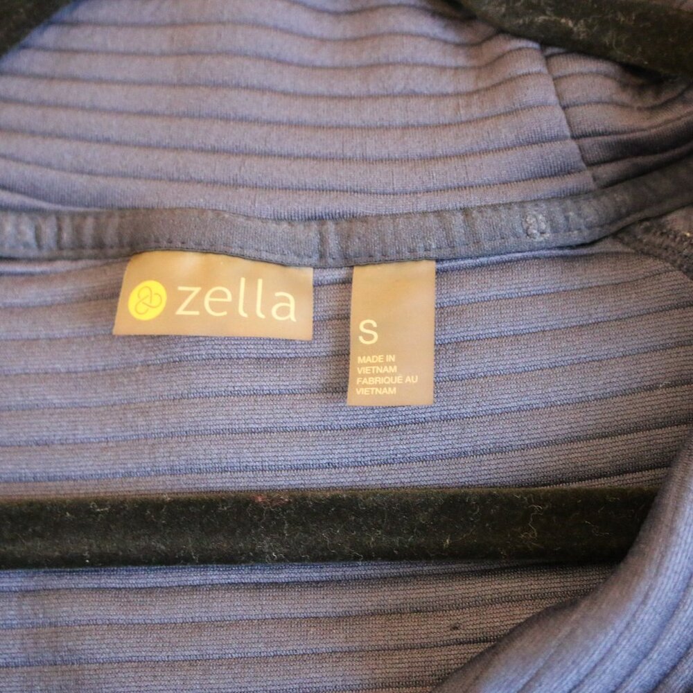 Zella Zen Ottoman Full Zip Hoodie In Navy Nightfall Size S View 4
